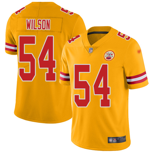 Men Kansas City Chiefs 54 Wilson Damien Limited Gold Inverted Legend Nike NFL Jersey